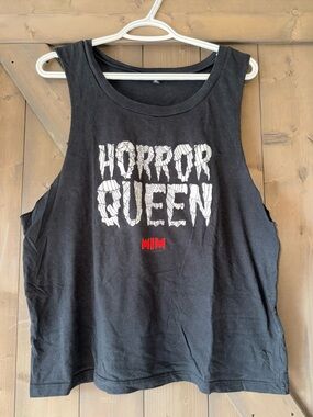 MOTION IN WHITE Band Horror Queen Graphic Tank - Black